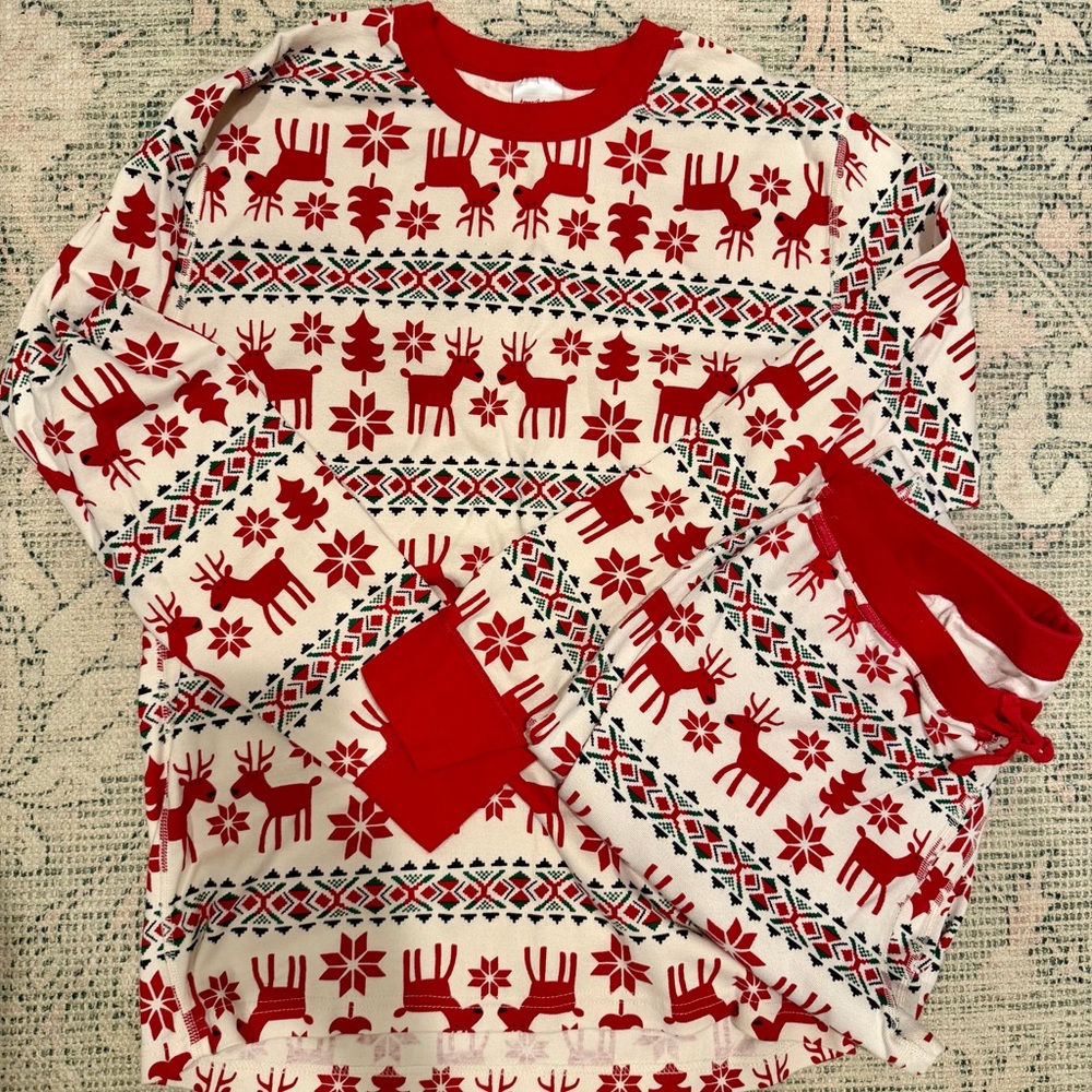 Hanna Andersson “Deer Deer” Organic Cotton Pajamas – Size Large